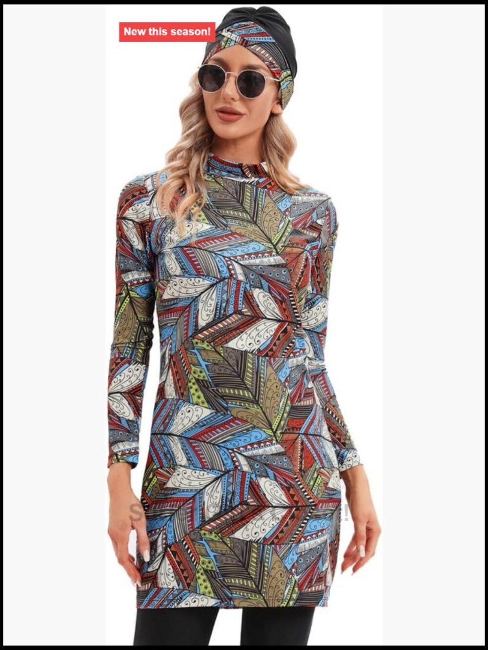 Women Modest Burkini Swimsuit Full Coverage 3 Piece